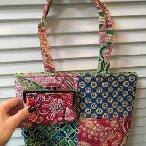 Vera Bradley bag and matching change purse combo